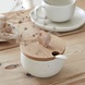 suiker potje hout pacifica creme suiker potje hout pacifica creme