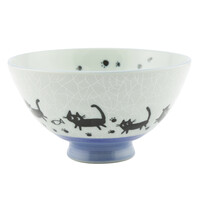 Japanese Rice Bowl 12 cm Black Cat