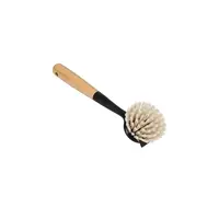 Bamboo round dishwashing brush black