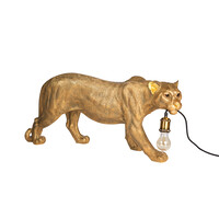 Luipaard lamp goud