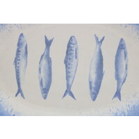 Oval dish 40cm Sardines