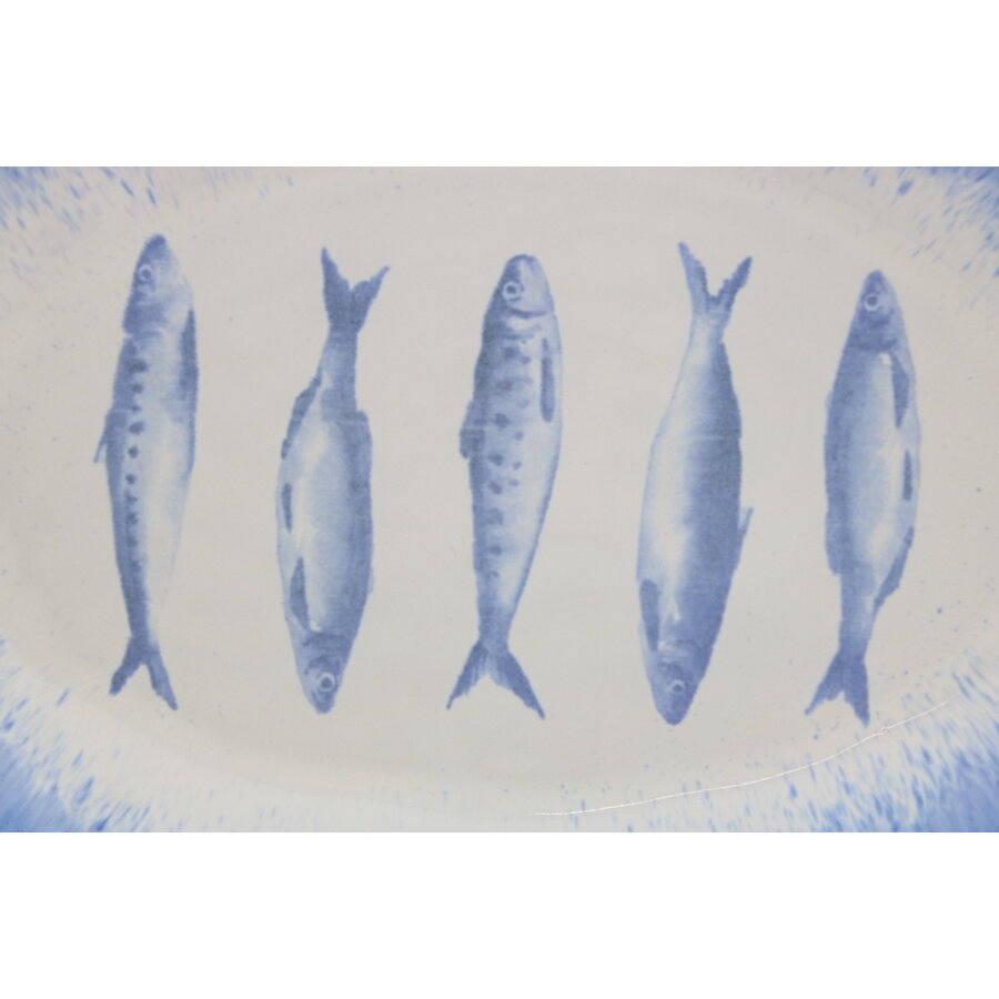 Oval dish 40cm Sardines