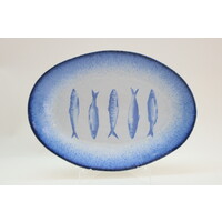 Oval dish 40cm Sardines