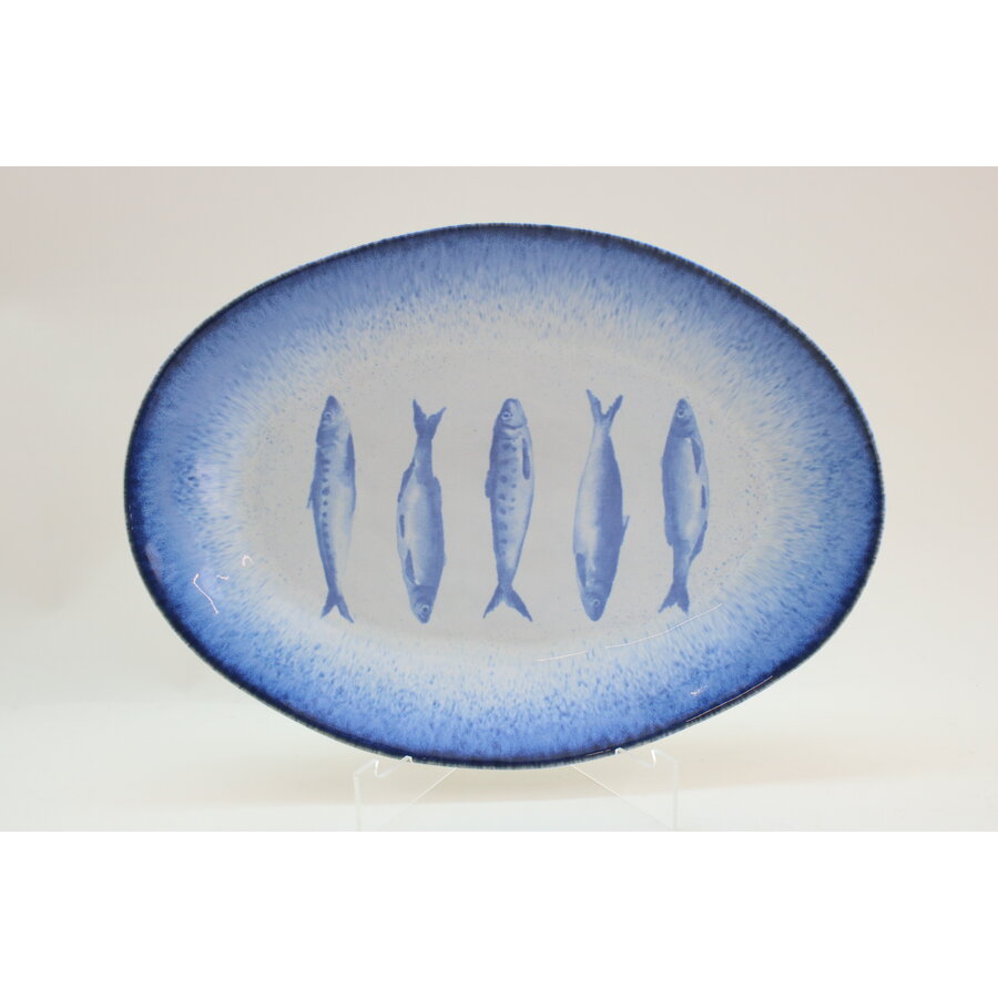 Oval dish 40cm Sardines