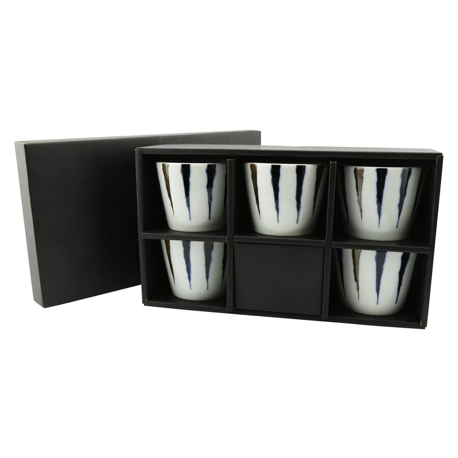 Japanese mug set of 4 - Stripe