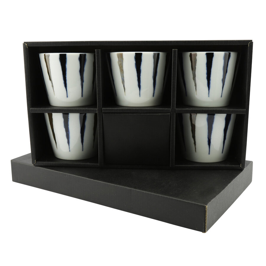 Cadeauset 4 Japanse Kopjes Gestreept