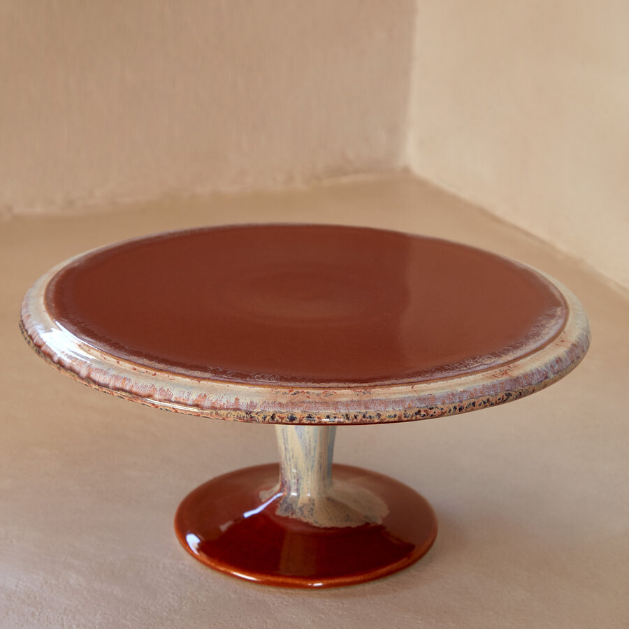 Cake Stand 33 cm Poterie Caramel-Latte