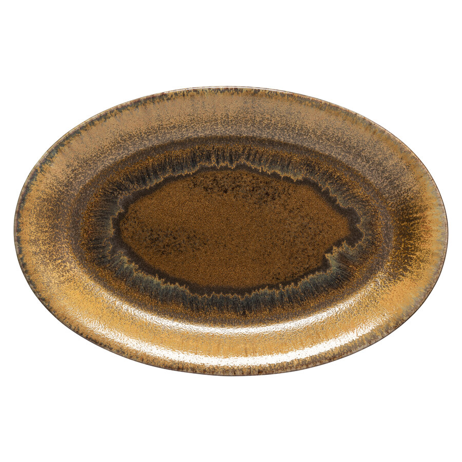 Oval Platter 46 cm Poterie Mocha-Latte
