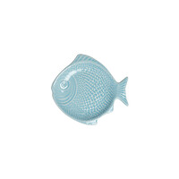 Gebaksbord vis rond 16cm lichtblauw