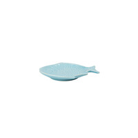 Gebaksbord vis rond 16cm lichtblauw