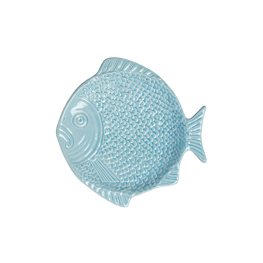 Fish Breakfast Plate 23 cm Light Blue