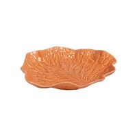 Medium Shallow Lettuce Leaf Bowl 28 x 30 cm Salmon
