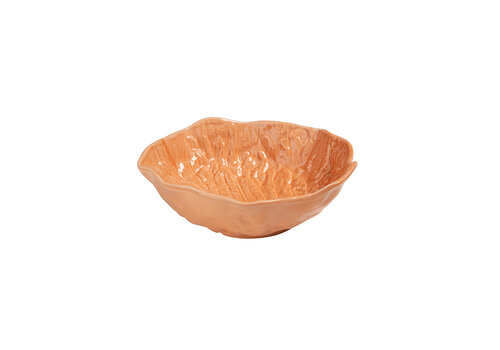 Medium Deep Lettuce Leaf Bowl 25 x 23 cm Salmon   Medium Deep Lettuce Leaf Bowl 25 x 23 cm Salmon