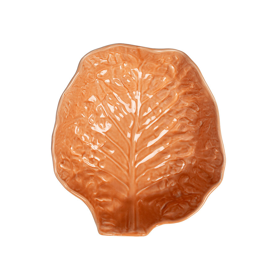 Medium Deep Lettuce Leaf Bowl 25 x 23 cm Salmon