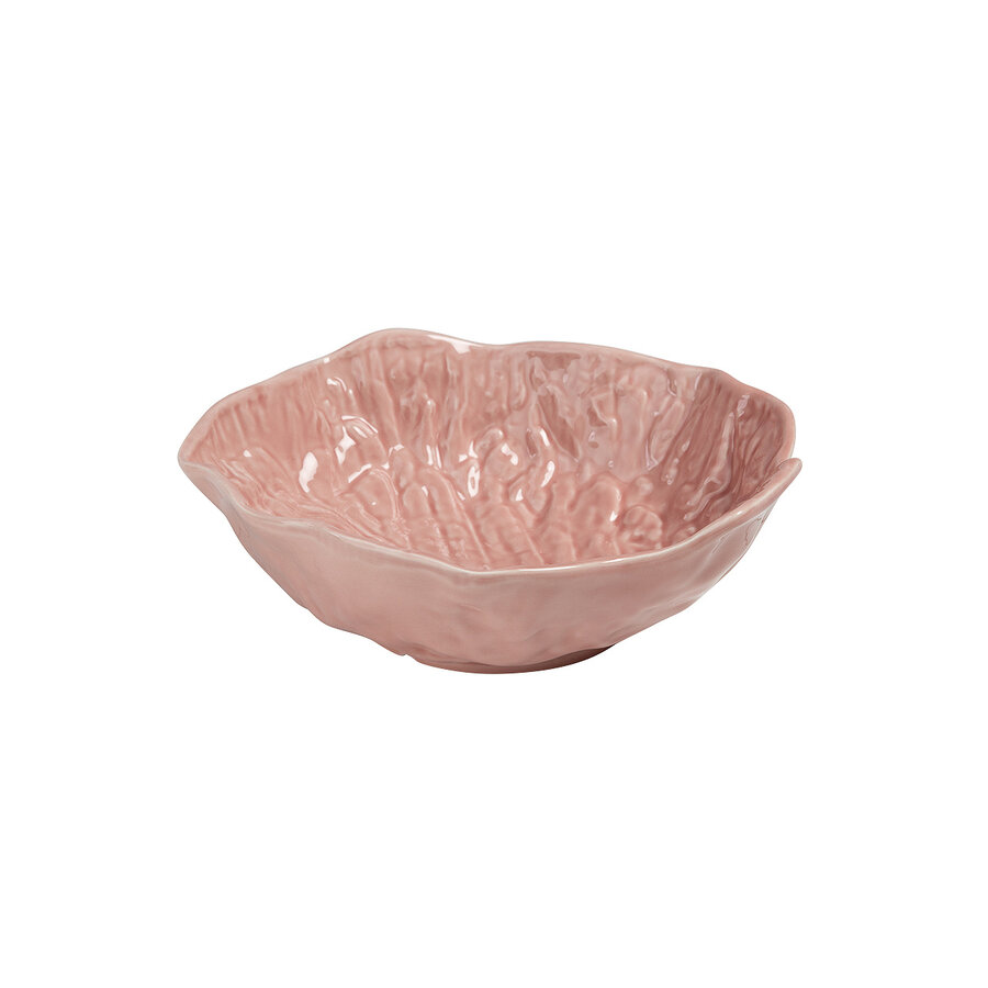 Medium Deep Lettuce Leaf Bowl 25 x 23 cm Pink