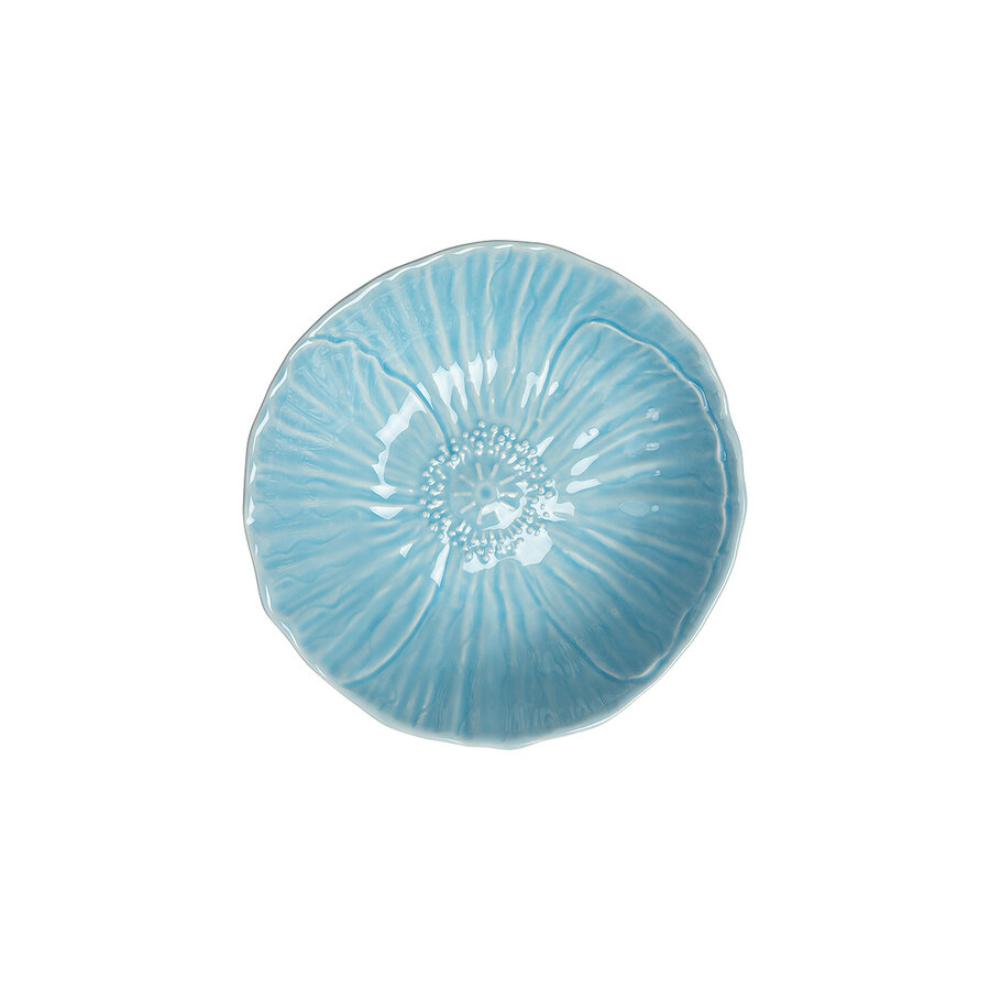 Slaschaal Papaver 28 cm Lichtblauw