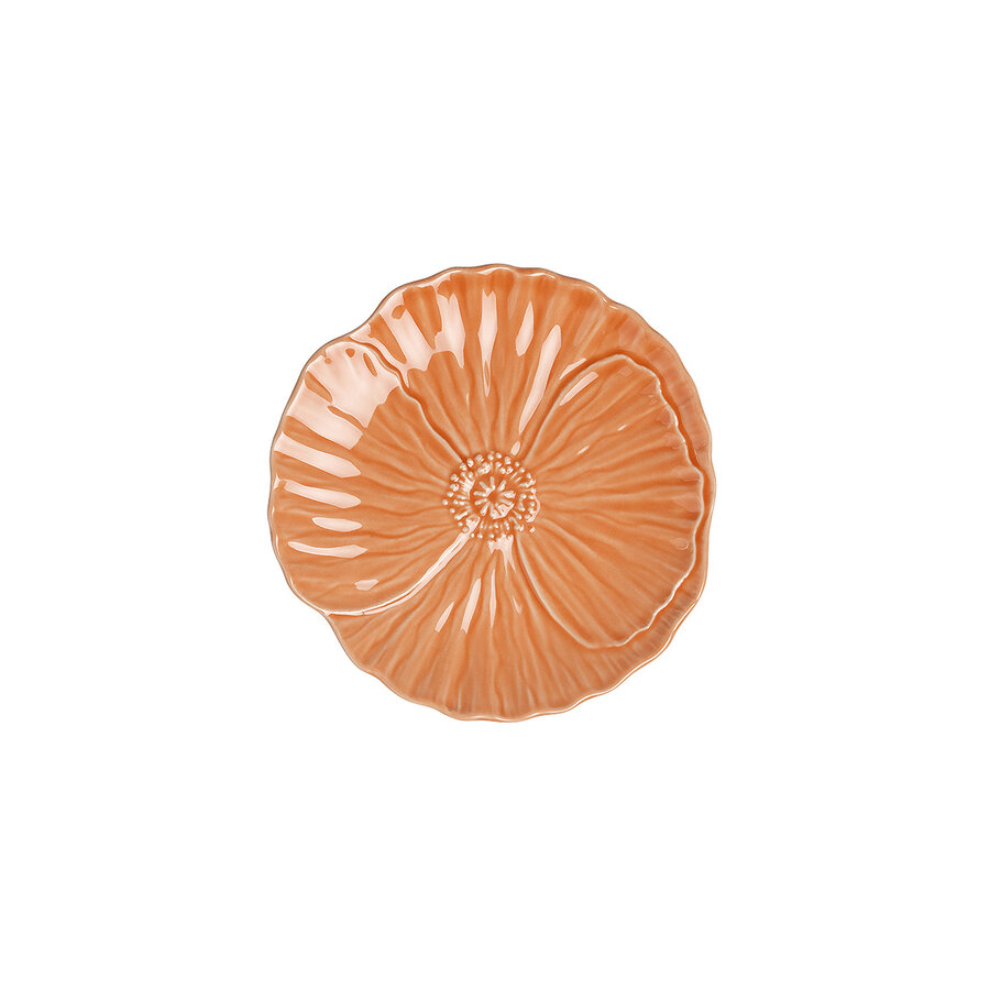 Gebaksbord Papaver 15 cm Zalm