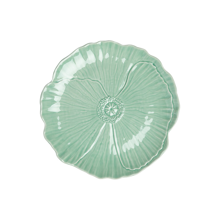 Ontbijtbord papaver 20cm lichtgroen
