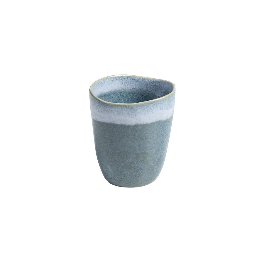 Organic-shaped Cappuccino Cup Pedra Light Blue