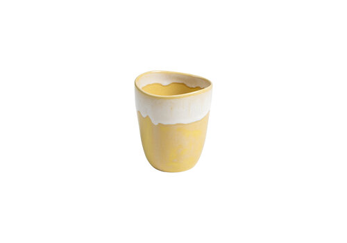  Organisch Cappuccino Kopje Geel Pedra 