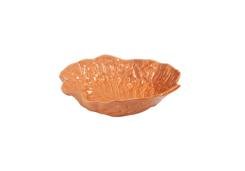 Large Deep Lettuce Leaf Bowl 32 x 32 cm Salmon   Large Deep Lettuce Leaf Bowl 32 x 32 cm Salmon