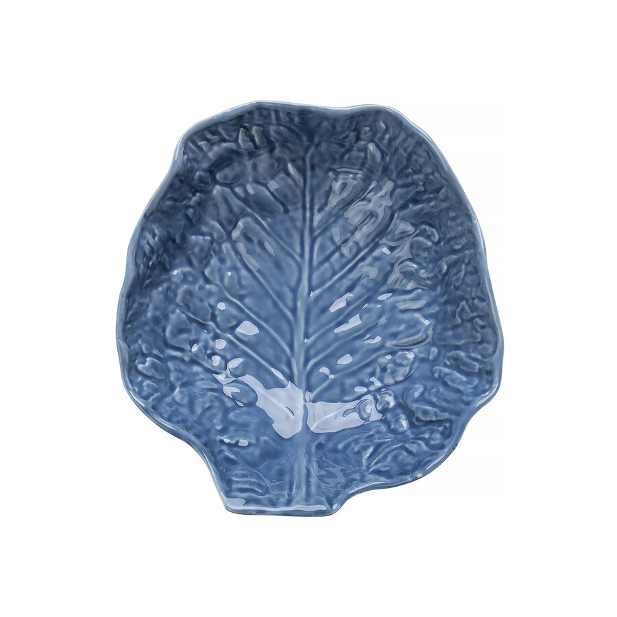 Medium Deep Lettuce Leaf Bowl 25 x 23 cm Denim