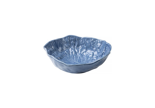 Medium Deep Lettuce Leaf Bowl 25 x 23 cm Denim   Medium Deep Lettuce Leaf Bowl 25 x 23 cm Denim