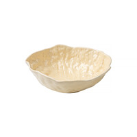Medium Deep Lettuce Leaf Bowl 25 x 23 cm Beige
