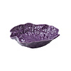 Large Deep Lettuce Leaf Bowl 32 x 32 cm Purple