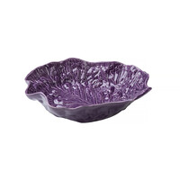 Large Deep Lettuce Leaf Bowl 32 x 32 cm Purple