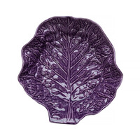 Large Deep Lettuce Leaf Bowl 32 x 32 cm Purple