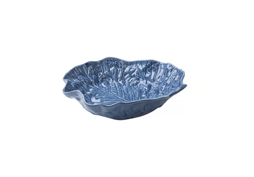Large Deep Lettuce Leaf Bowl 32 x 32 cm Denim   Large Deep Lettuce Leaf Bowl 32 x 32 cm Denim