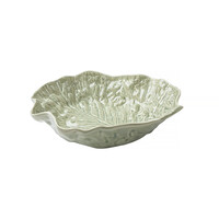 Large Deep Lettuce Leaf Bowl 32 x 32 cm Moss Green