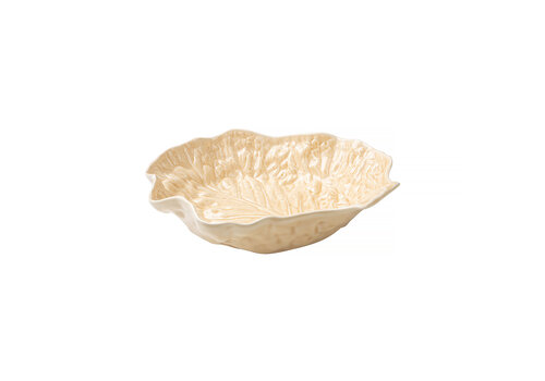 Large Deep Lettuce Leaf Bowl 32 x 32 cm Beige   Large Deep Lettuce Leaf Bowl 32 x 32 cm Beige