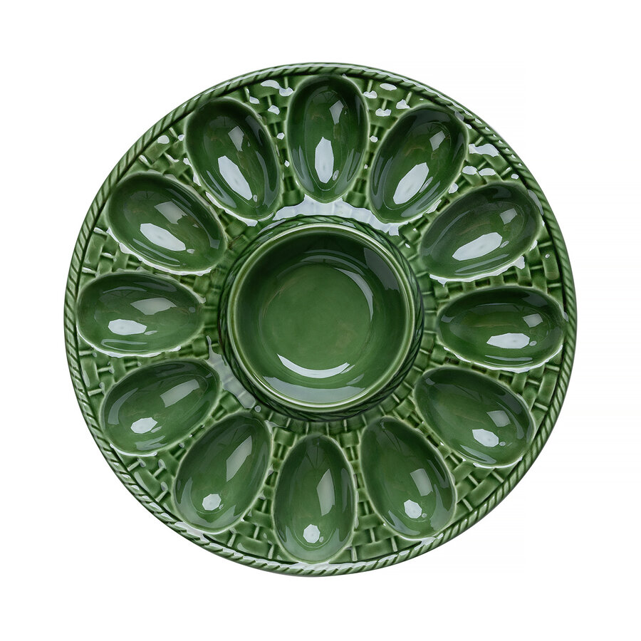Egg Platter 28 cm Green