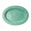 Ovale schaal kalkoen 48x36x4cm Azur