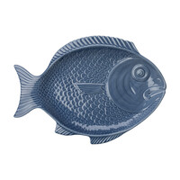 Vis Schaal Ovaal 44x33x3 Denim