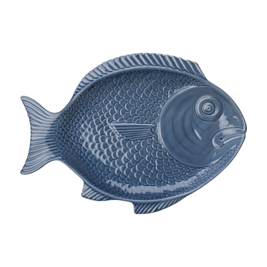 Vis Schaal Ovaal 44x33x3 Denim