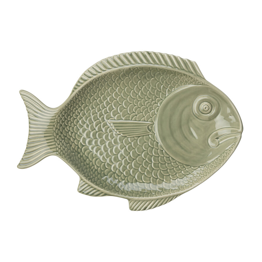 Vis Schaal Ovaal 44x33x3 Mosgroen