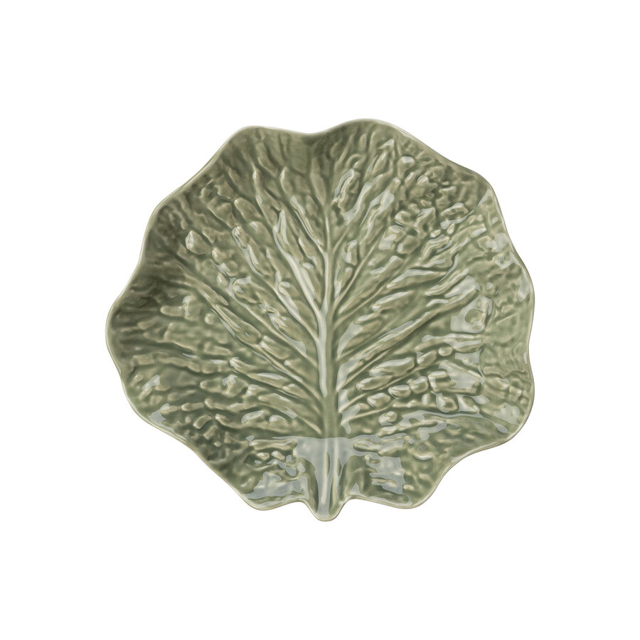 Medium Shallow Lettuce Leaf Bowl 28 x 30 cm Moss Green