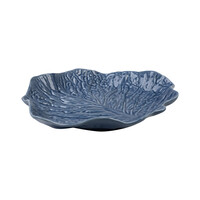 Medium Shallow Lettuce Leaf Bowl 28 x 30 cm Denim