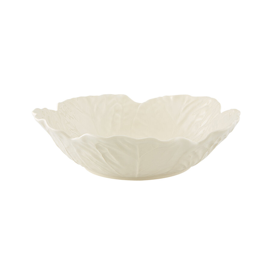 Slaschaal 28cm cabbage wit