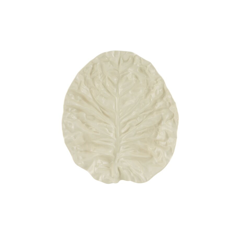 Groot blad 36cm cabbage wit
