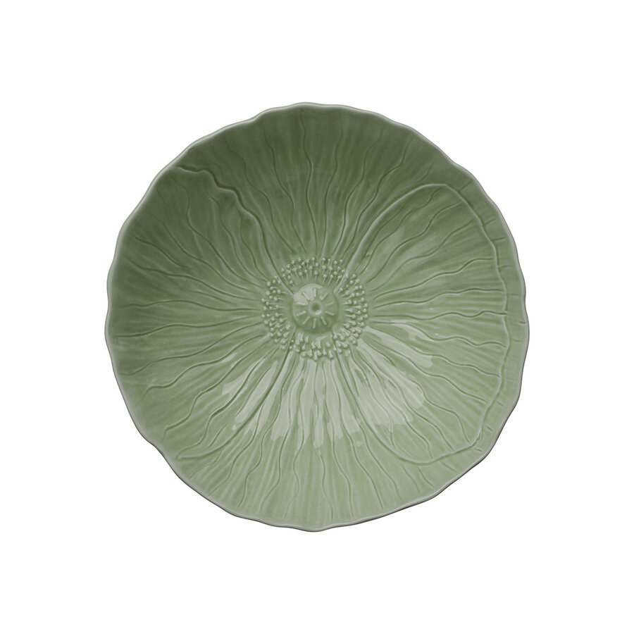 Slaschaal Papaver 28 cm Mosgroen