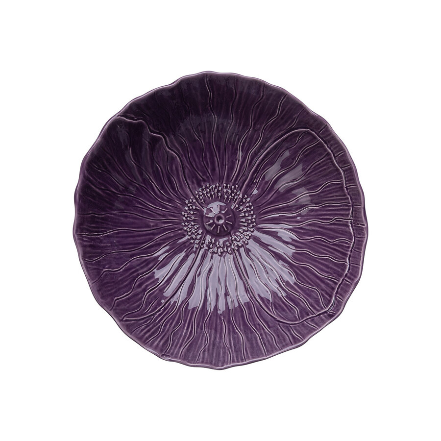 Slaschaal Papaver 28 cm Paars