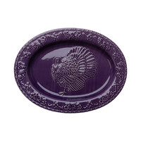 Ovale schaal kalkoen 48x36x4cm Paars