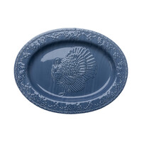 Ovale schaal kalkoen 48x36x4cm Denim