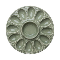 Egg Platter 28 cm Moss Green