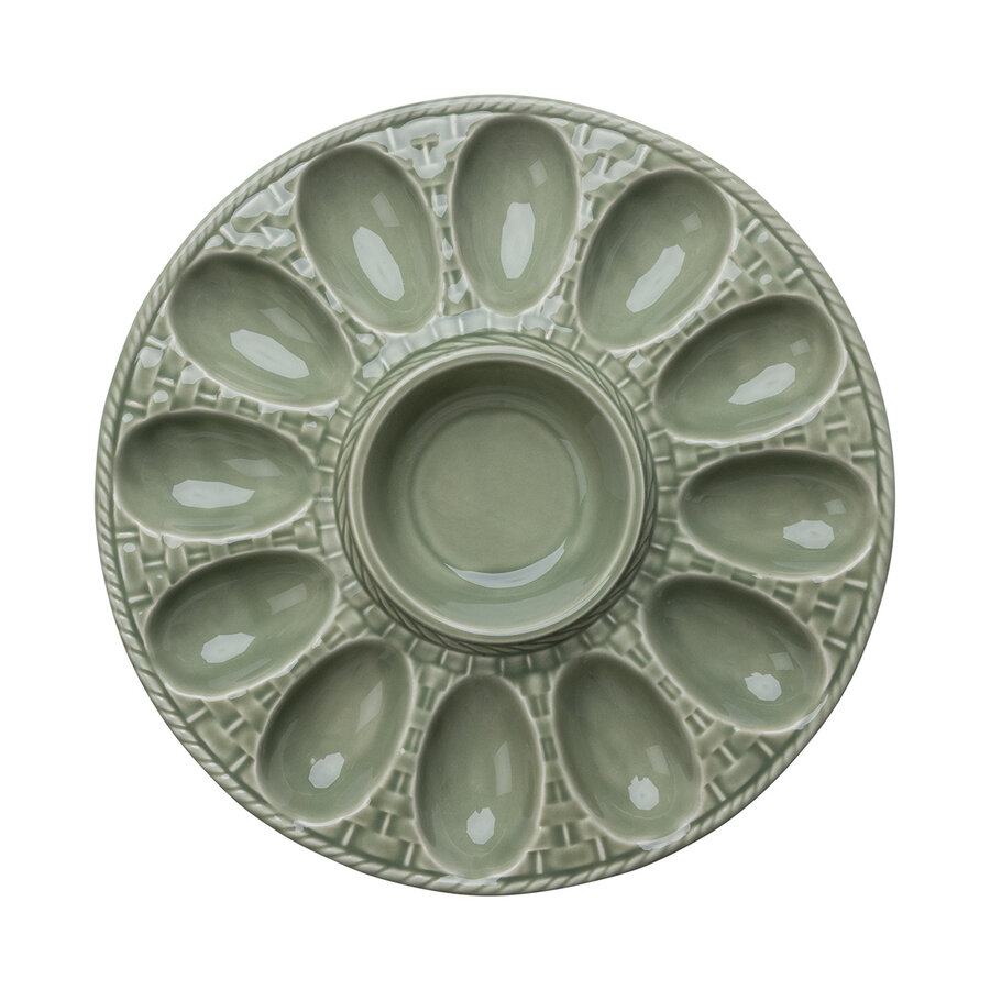 Egg Platter 28 cm Moss Green