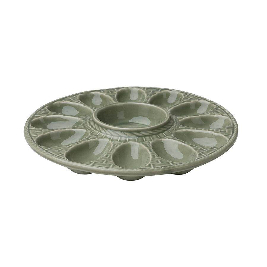 Egg Platter 28 cm Moss Green